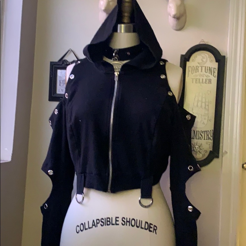 Tripp NYC Royal Bones grommet hoodie